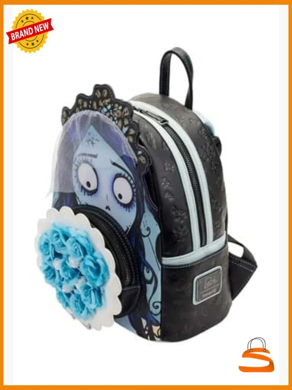 Emily Bouquet Mini Backpack with Faux Flowers and Applique Details
